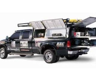 Professional service truck with equipment