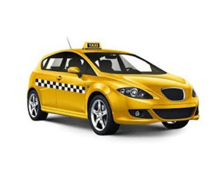 Yellow taxi cab